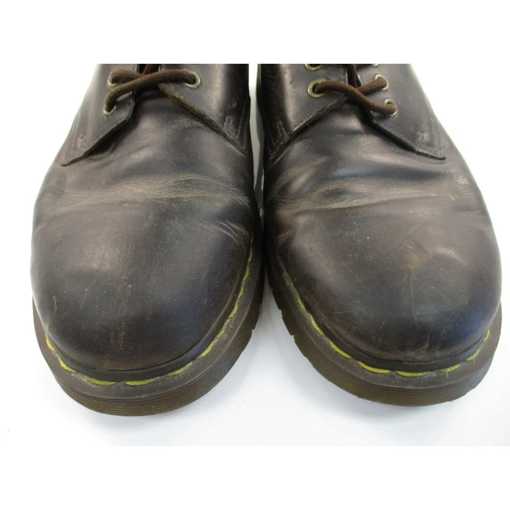 Dr. Martens Stanton Shoes Mens 11 Brown Leather 4-Eye Oxford AirWair Low Top